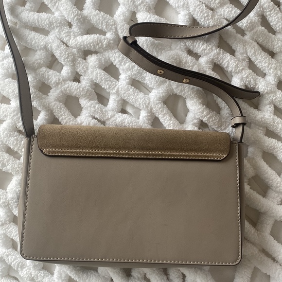 Gray faux leather/suede crossbody - Picture 4 of 5